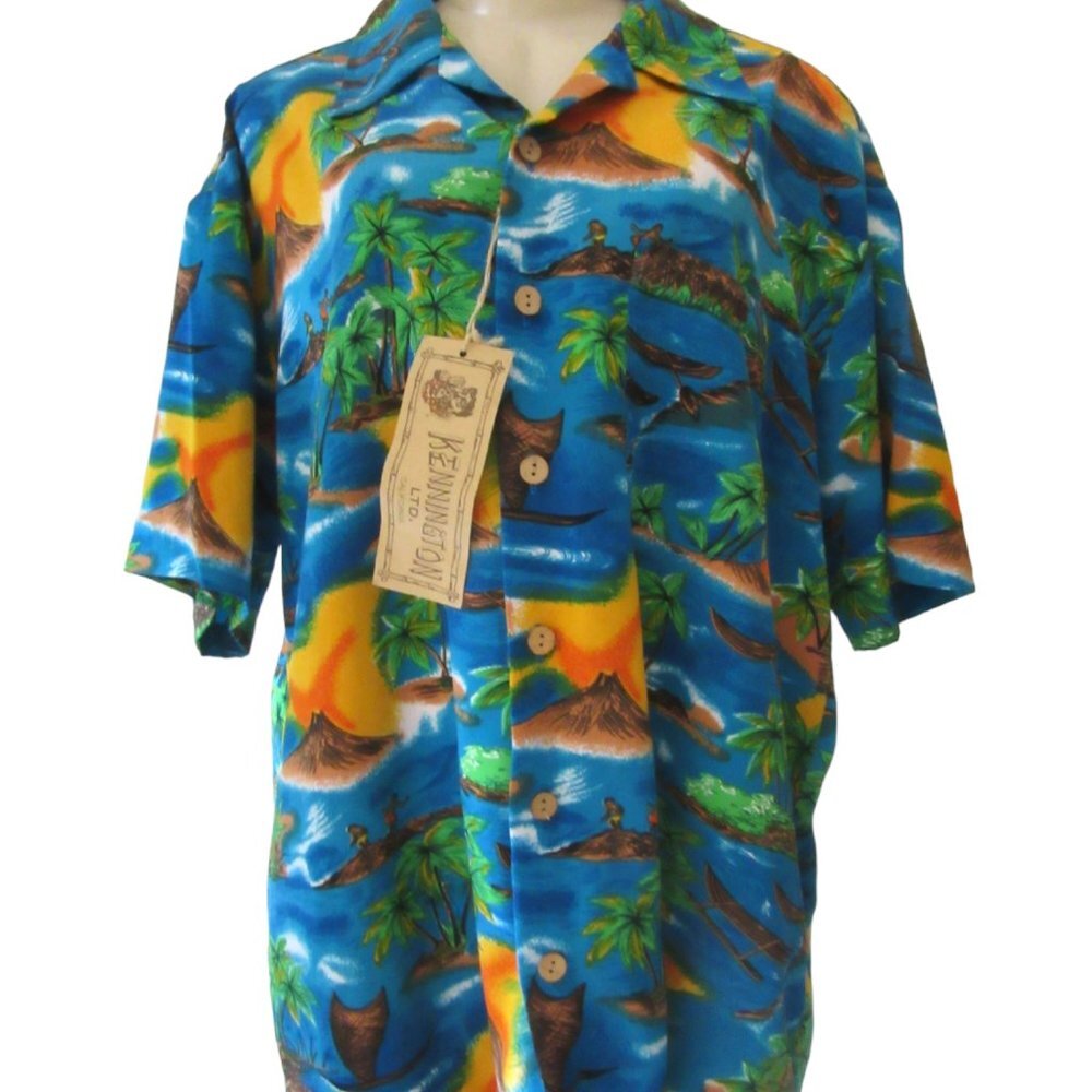 NWT, Men's Kennington Ltd California Hawaiian Style Shirt in Sz X-Large